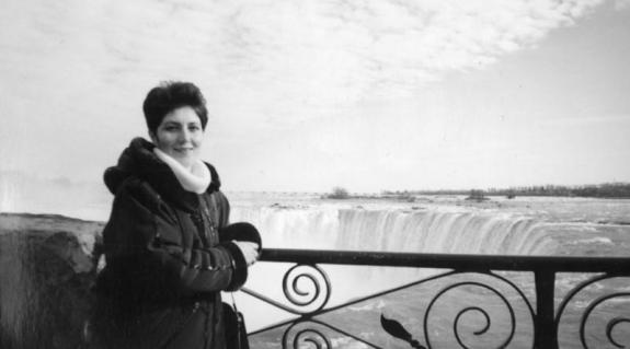 Béres Katalin a Niagara-vízesésnél