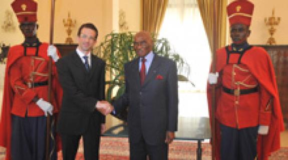 Andrij Zajac Abdoulaye Wade szenegáli elnökkel