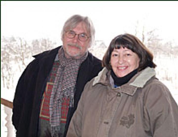 Illés Lajos és felesége Aknaszlatinán 2006 januárjában