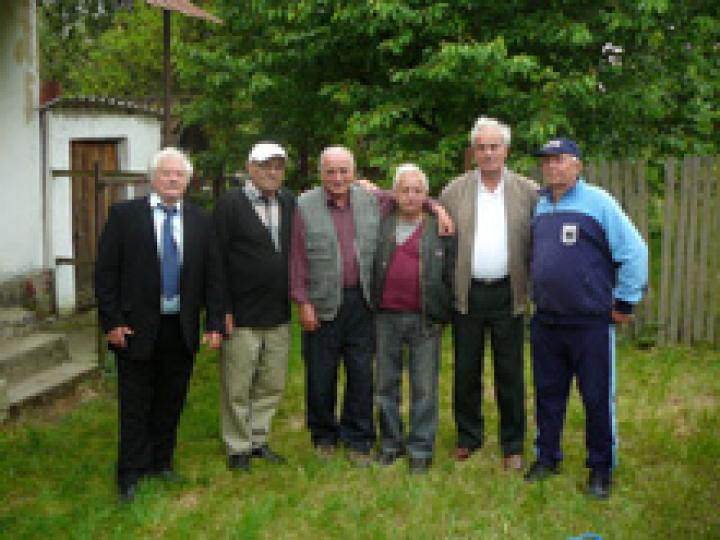 Régi bajtársak 50 év után: Czurkó Tibor, Zavagyák András, Végső Sándor, Jevcsák Miklós, Gortvay Tibor és Szirkó Miklós
