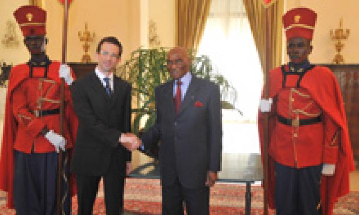 Andrij Zajac Abdoulaye Wade szenegáli elnökkel