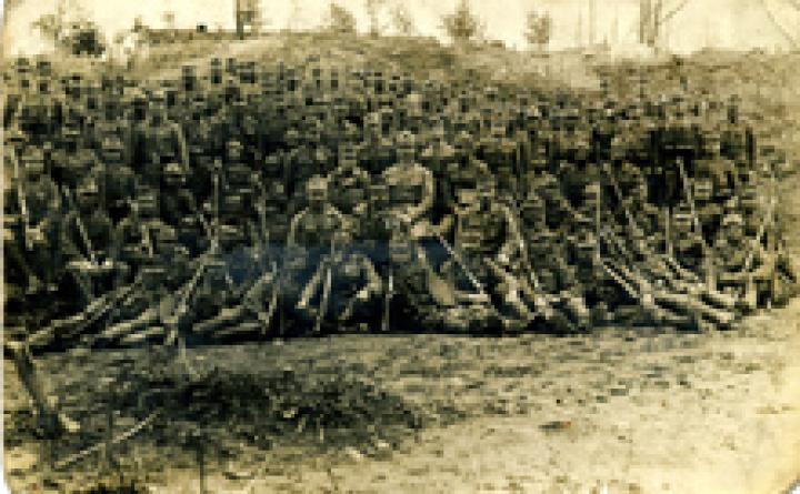 A 65. Ludwig gyalogezred egyik százada a keleti fronton 1917 tavaszán