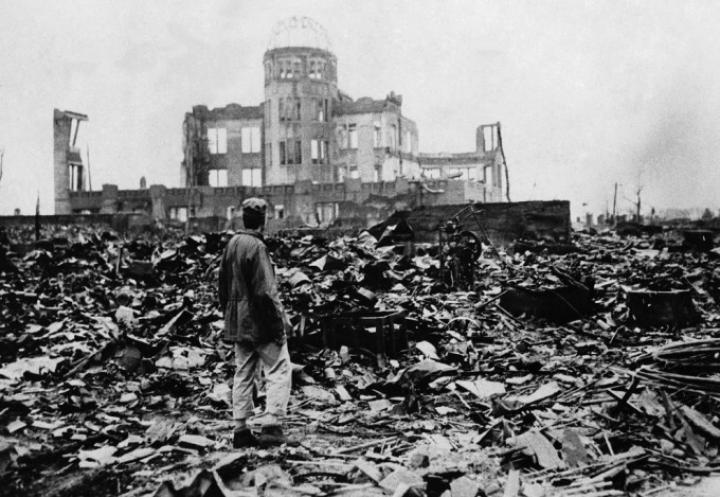 Hirosima központja az atomtámadás után